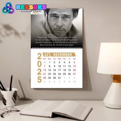 Brad Pitt New Year 2025 Wall Hanging Calendar