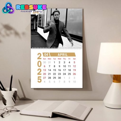 Brad Pitt New Year 2025 Wall Hanging Calendar