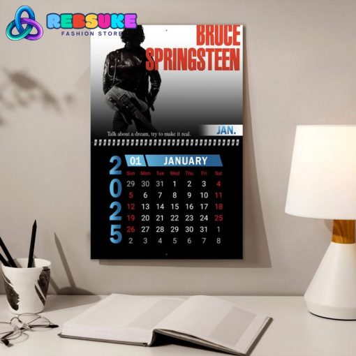 Bruce Springsteen The Boss 2025 Wall Hanging Calendar