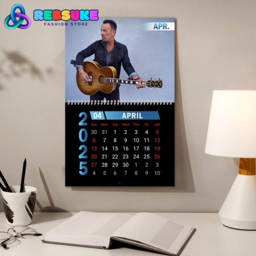 Bruce Springsteen The Boss 2025 Wall Hanging Calendar