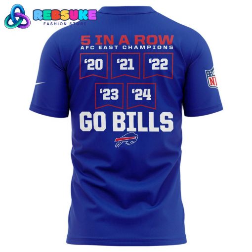 Buffalo Bills Nike 2024 AFC East Division Champions Blue Shirt