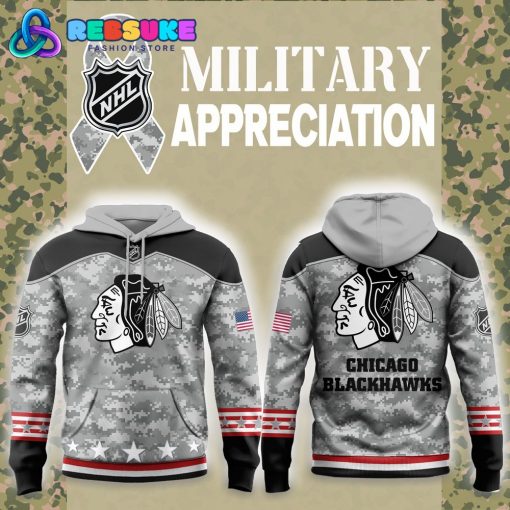 Chicago Blackhawks 2024 Military Appreciation Hoodie Set