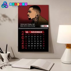 Chris Brown New Year 2025 Wall Hanging Calendar