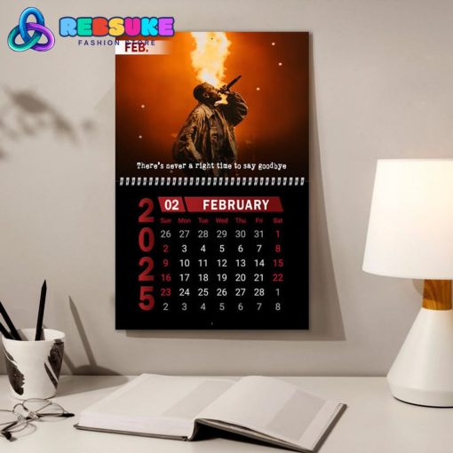 Chris Brown New Year 2025 Wall Hanging Calendar