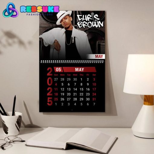 Chris Brown New Year 2025 Wall Hanging Calendar