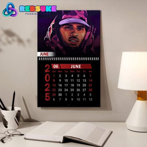 Chris Brown New Year 2025 Wall Hanging Calendar