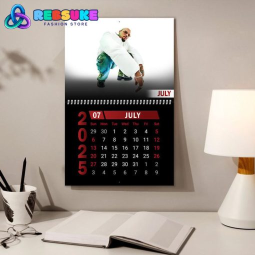 Chris Brown New Year 2025 Wall Hanging Calendar