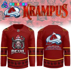 Colorado Avalanche x 2024 NHL Christmas Devil Krampus Holiday Hockey Jersey