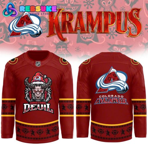 Colorado Avalanche x 2024 NHL Christmas Devil Krampus Holiday Hockey Jersey