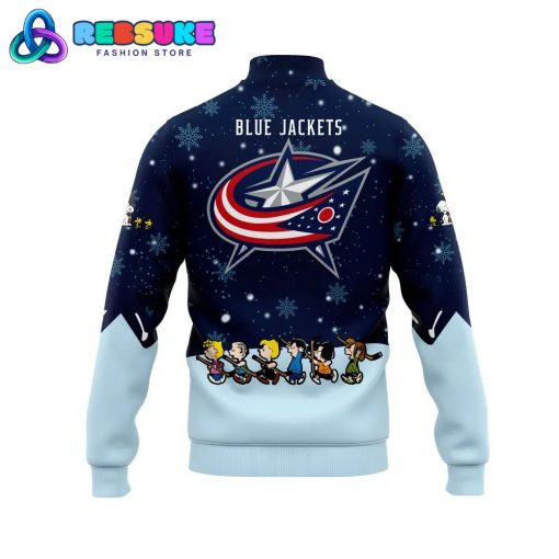 Columbus Blue Jackets Peanuts and Snoopy Nike Baseball Jacket