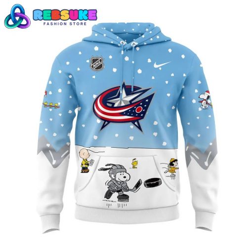 Columbus Blue Jackets Peanuts and Snoopy Nike Hoodie Set