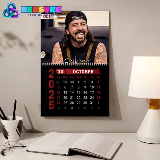 Dave Grohl Foo Fighters New Year 2025 Wall Hanging Calendar