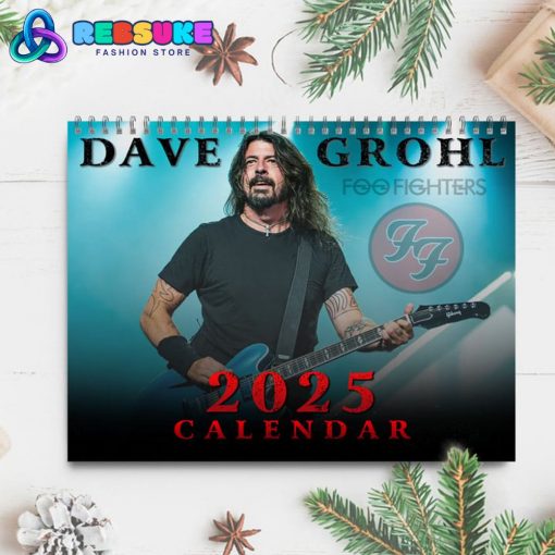 Dave Grohl Foo Fighters New Year 2025 Wall Hanging Calendar