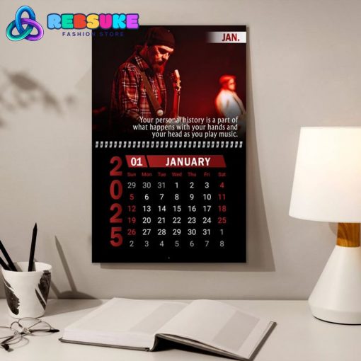 Dave Grohl Foo Fighters New Year 2025 Wall Hanging Calendar