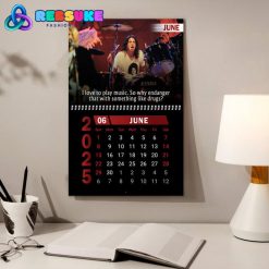 Dave Grohl Foo Fighters New Year 2025 Wall Hanging Calendar