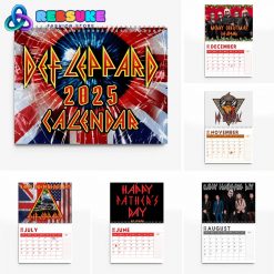 Def Leppard Band New Year 2025 Wall Hanging Calendar For Fan