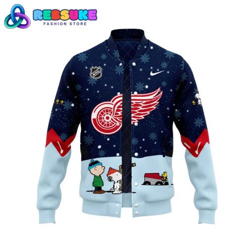 Detroit Red Wings Peanuts and Snoopy Night Baseball Jacket