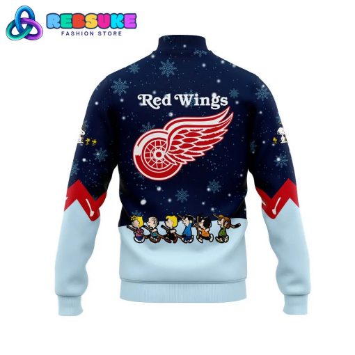 Detroit Red Wings Peanuts and Snoopy Night Baseball Jacket