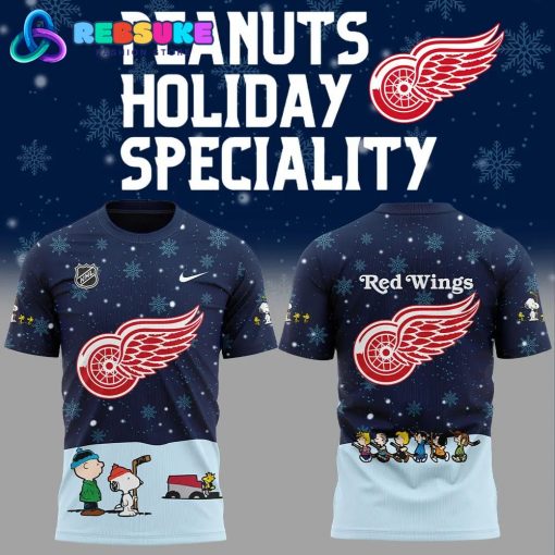 Detroit Red Wings Peanuts and Snoopy Night Shirt