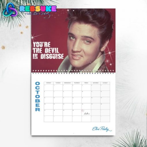 Elvis Presley New Year 2025 Wall Hanging Calendar