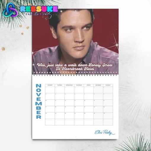 Elvis Presley New Year 2025 Wall Hanging Calendar