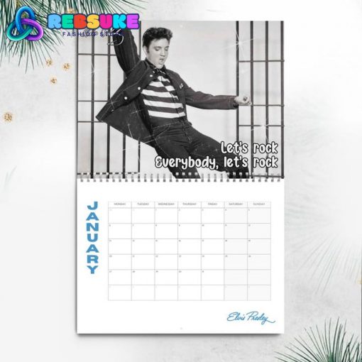 Elvis Presley New Year 2025 Wall Hanging Calendar