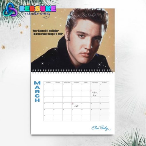 Elvis Presley New Year 2025 Wall Hanging Calendar