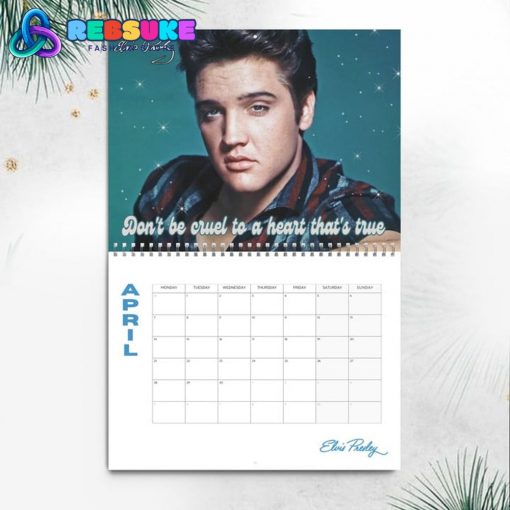 Elvis Presley New Year 2025 Wall Hanging Calendar