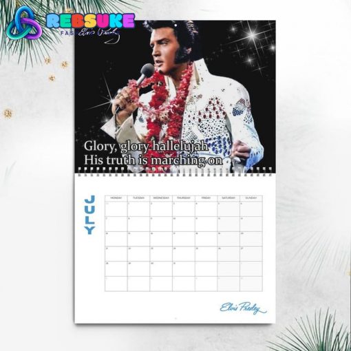 Elvis Presley New Year 2025 Wall Hanging Calendar