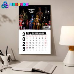 Five Nights at Freddys New Year 2025 Wall Hanging Calendar