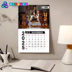 Five Nights at Freddys New Year 2025 Wall Hanging Calendar