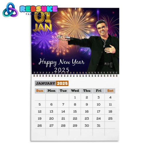 George Michael New Year 2025 Wall Hanging Calendar