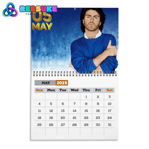 George Michael New Year 2025 Wall Hanging Calendar