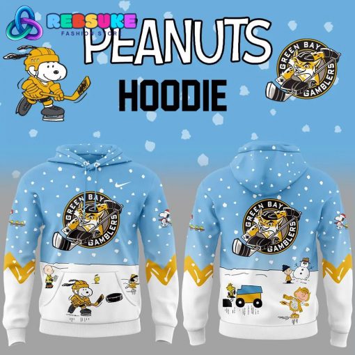 Green Bay Gamblers Peanuts and Snoopy Hoodie Set