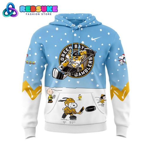 Green Bay Gamblers Peanuts and Snoopy Hoodie Set