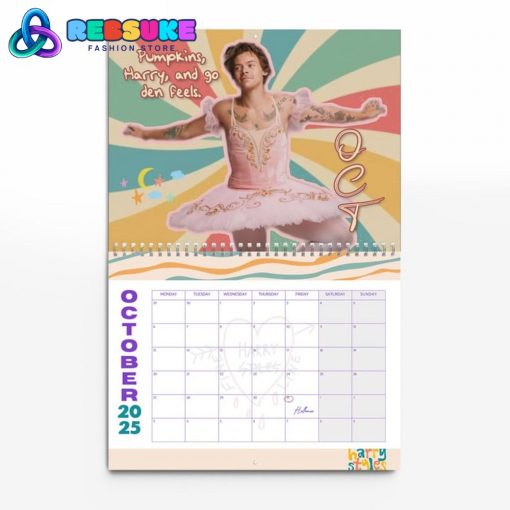 Harry Styles 2025 Wall Hanging Calendar Gift For Fans