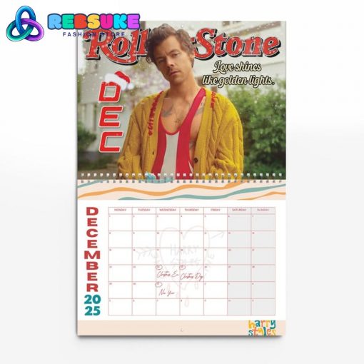 Harry Styles 2025 Wall Hanging Calendar Gift For Fans