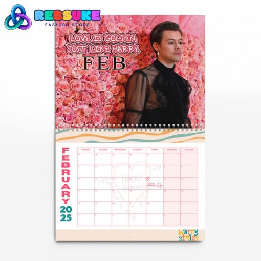 Harry Styles 2025 Wall Hanging Calendar Gift For Fans