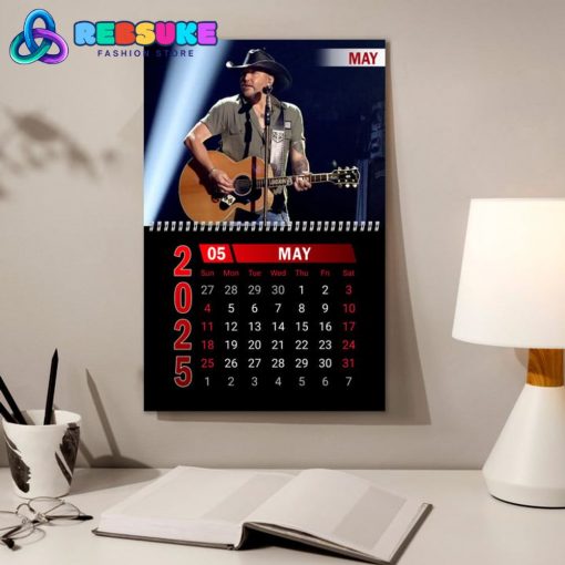 Jason Aldean New Year 2025 Wall Hanging Calendar