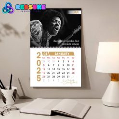 Jimi Hendrix New Year 2025 Wall Hanging Calendar