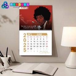 Jimi Hendrix New Year 2025 Wall Hanging Calendar