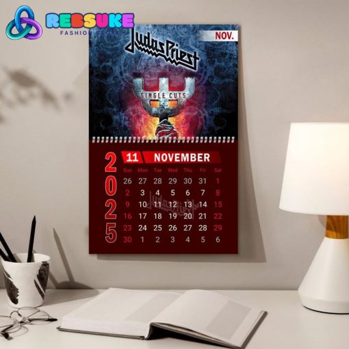 Judas Priest Band New Year 2025 Wall Hanging Calendar