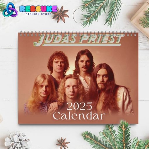 Judas Priest Band New Year 2025 Wall Hanging Calendar