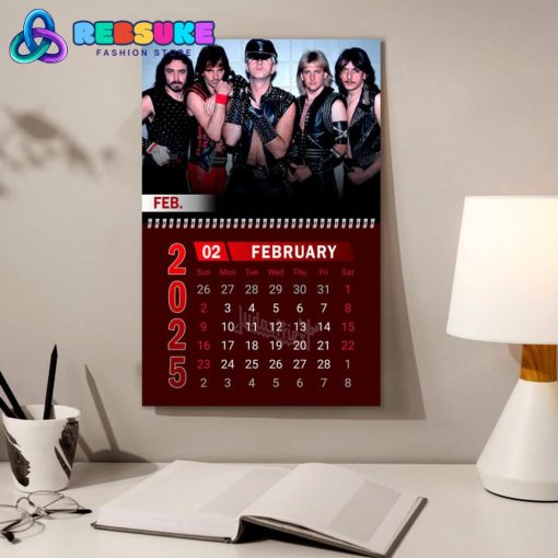 Judas Priest Band New Year 2025 Wall Hanging Calendar