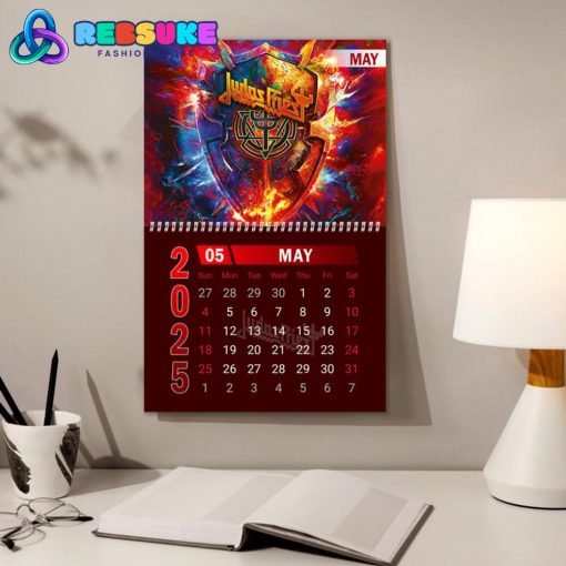 Judas Priest Band New Year 2025 Wall Hanging Calendar