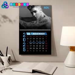 Justin Bieber New Year 2025 Wall Hanging Calendar