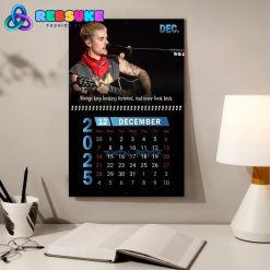 Justin Bieber New Year 2025 Wall Hanging Calendar