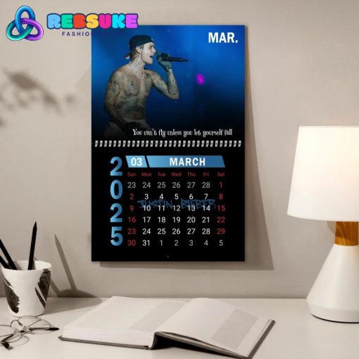 Justin Bieber New Year 2025 Wall Hanging Calendar