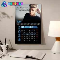 Justin Bieber New Year 2025 Wall Hanging Calendar