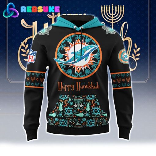 Miami Dolphins NFL Hanukkah Holiday Hoodie